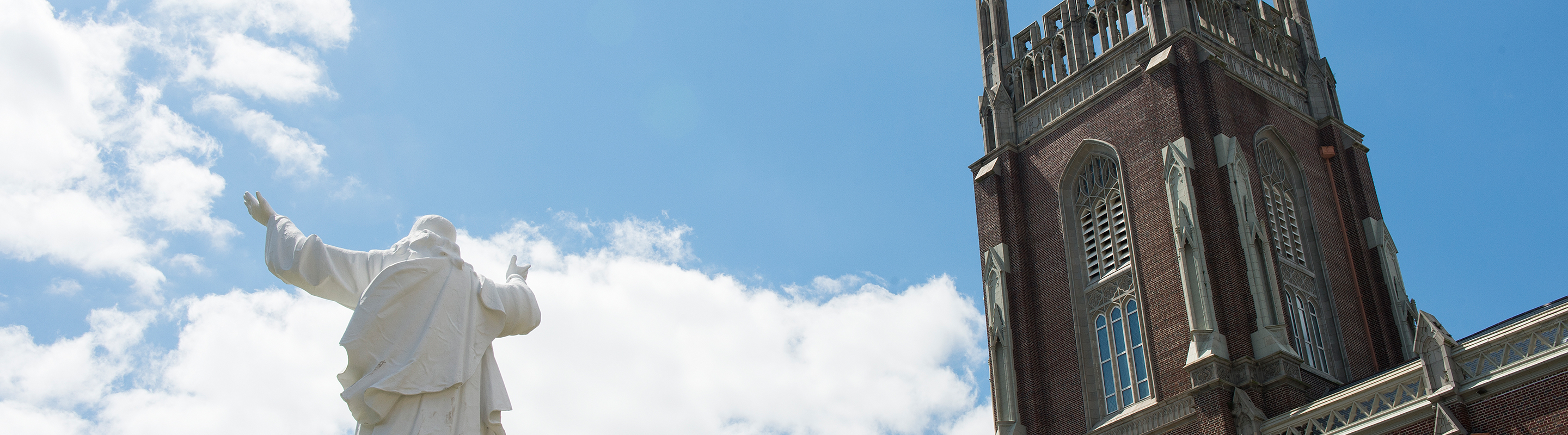 Jesus in front of Holy Name of Jesus Church 
