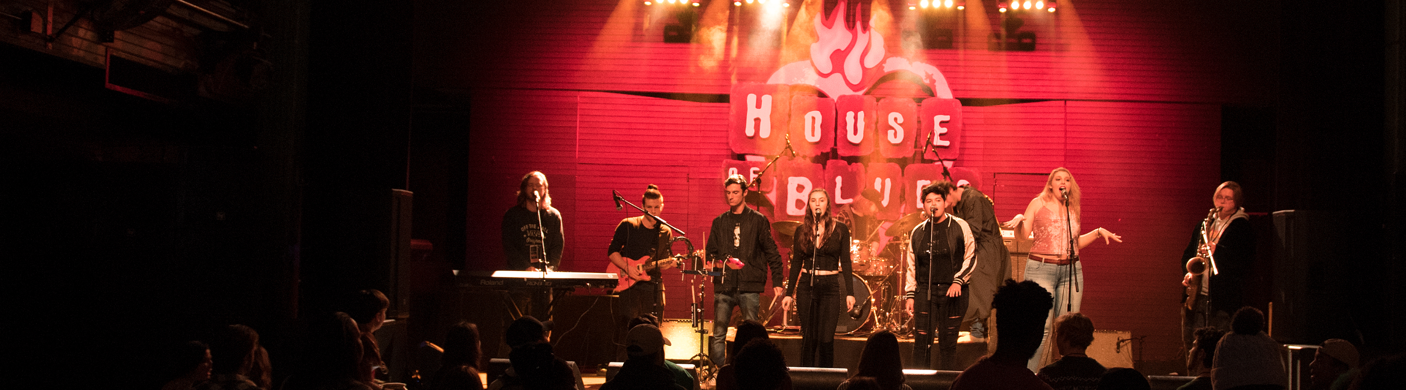 Students performing at the House of Blues
