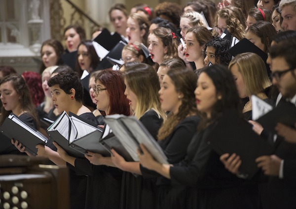 University Chorus Performing