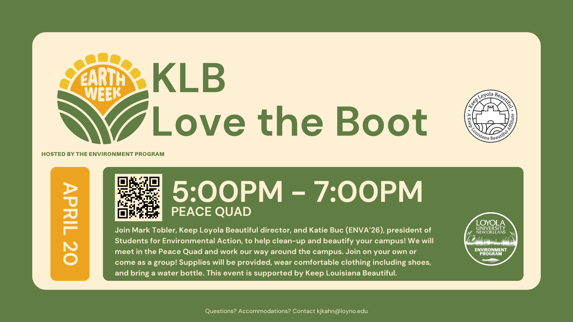 KLB Love the Boot Campus Cleanup