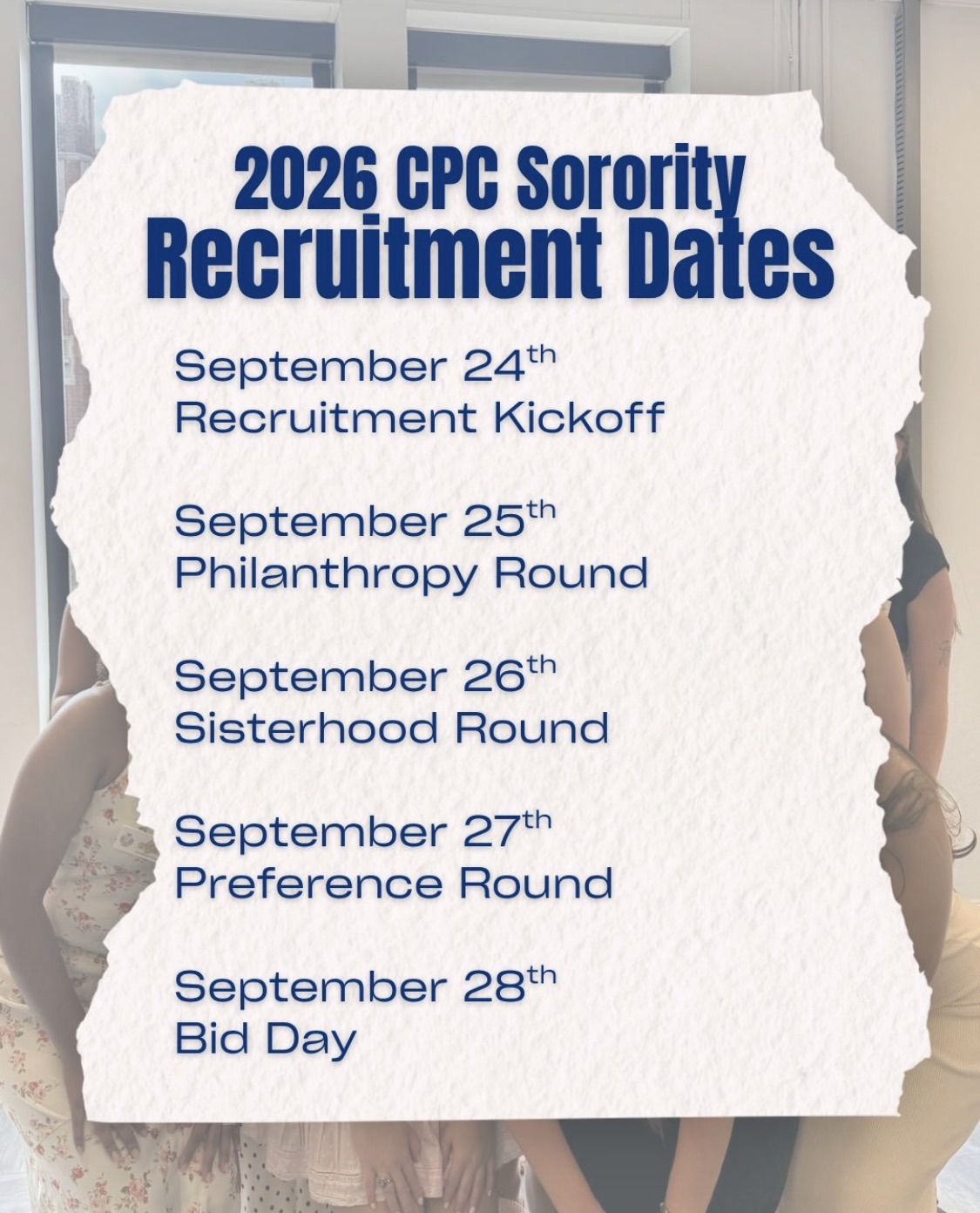 2026 CPC Sorority Recruitment Dates
