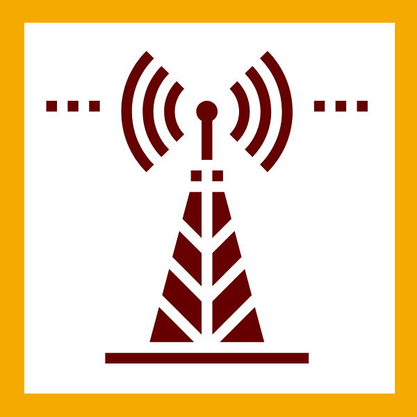 Logo showing radio tower